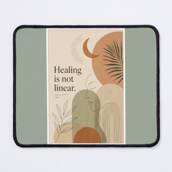 Item preview, Healing Is Not Linear Boho Mental Health Art designed and sold by Timeless Junction.