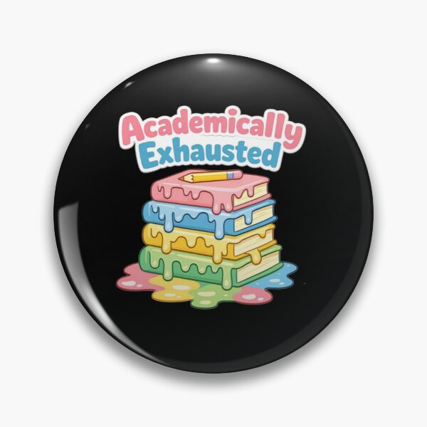 Item preview, Academically Exhausted Melting Books Student Humor T-Shirt designed and sold by FestivityFinds.