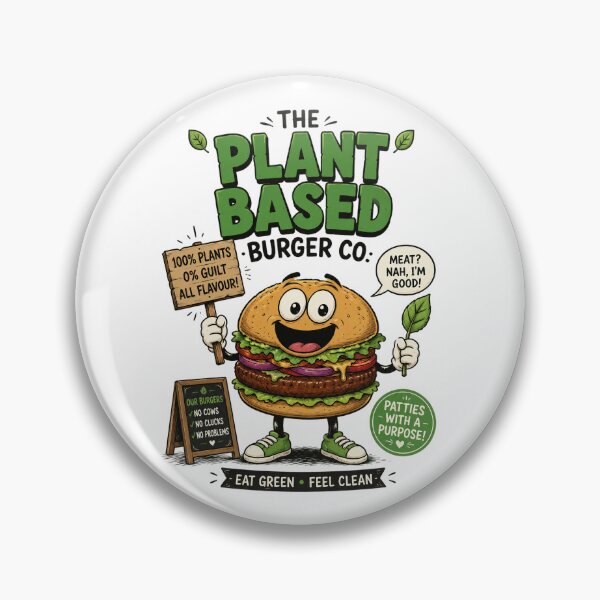 Item preview, Plant Based Burger Co Funny Vegan Food Lover Design. designed and sold by The-T-In-Retro.