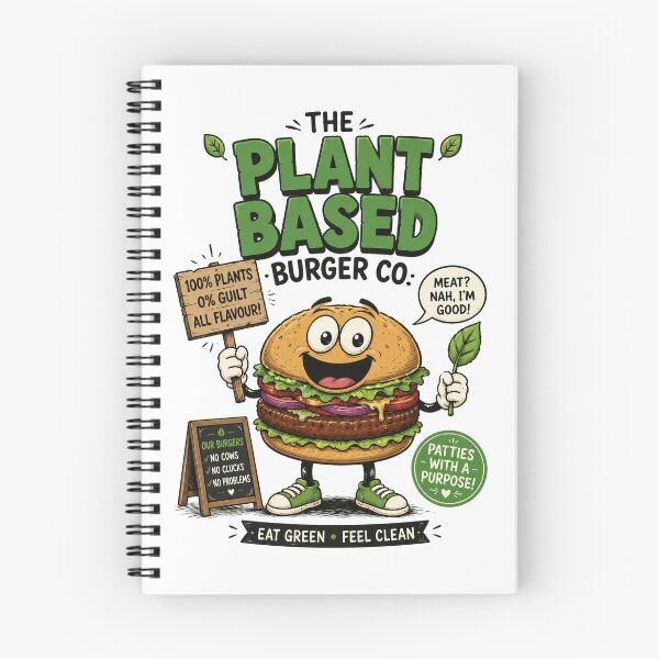 Item preview, Plant Based Burger Co Funny Vegan Food Lover Design. designed and sold by The-T-In-Retro.