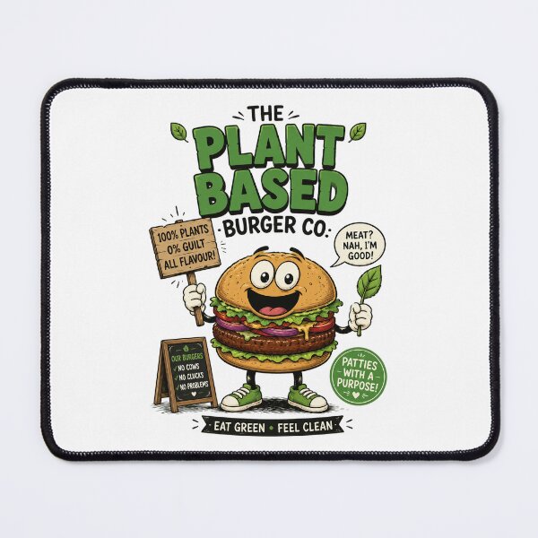 Item preview, Plant Based Burger Co Funny Vegan Food Lover Design. designed and sold by The-T-In-Retro.