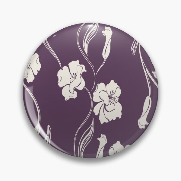 Item preview, Aubergine Minimalist Floral Vine Pattern designed and sold by Aniko Tulipan.