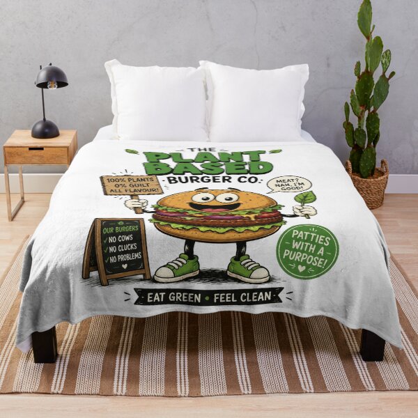 Item preview, Plant Based Burger Co Funny Vegan Food Lover Design. designed and sold by The-T-In-Retro.