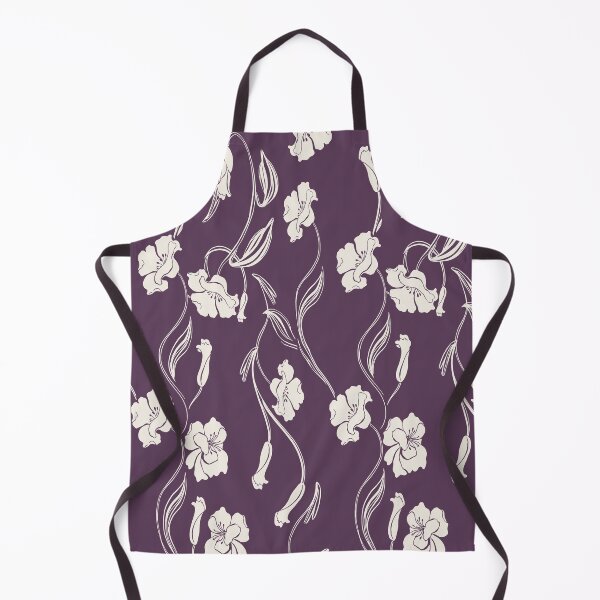 Item preview, Aubergine Minimalist Floral Vine Pattern designed and sold by Aniko Tulipan.