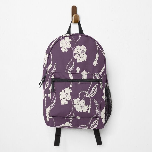 Item preview, Aubergine Minimalist Floral Vine Pattern designed and sold by Aniko Tulipan.
