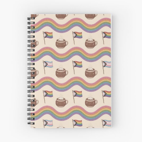 Item preview, Cozy Pride Coffee & Rainbow Knitted Pattern – LGBTQ+ Winter Aesthetic designed and sold by ZhivanCrimson.