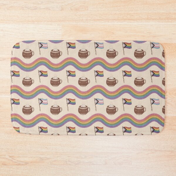 Item preview, Cozy Pride Coffee & Rainbow Knitted Pattern – LGBTQ+ Winter Aesthetic designed and sold by ZhivanCrimson.