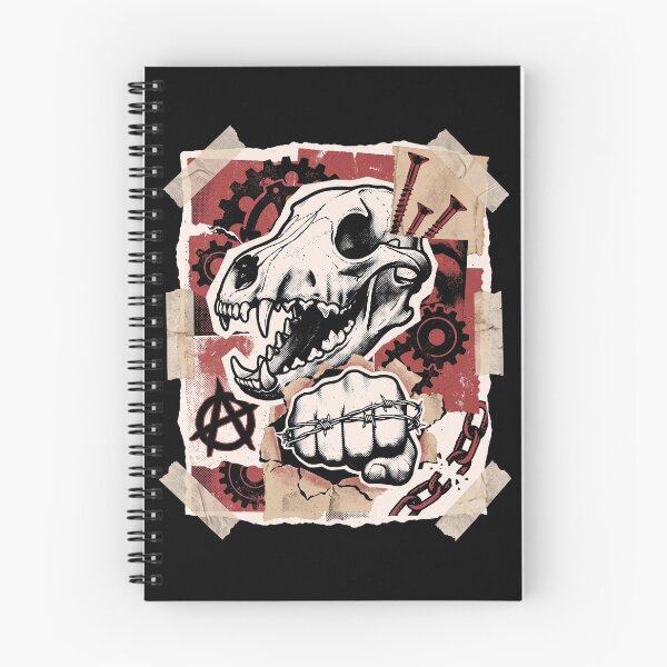 Item preview, Anarchy Punk Wolf Skull Industrial Grunge Art designed and sold by Artsformore.