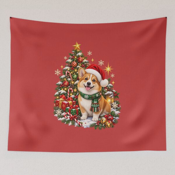 Item preview, Festive Corgi in a Magical Christmas Wonderland designed and sold by Kolibra.