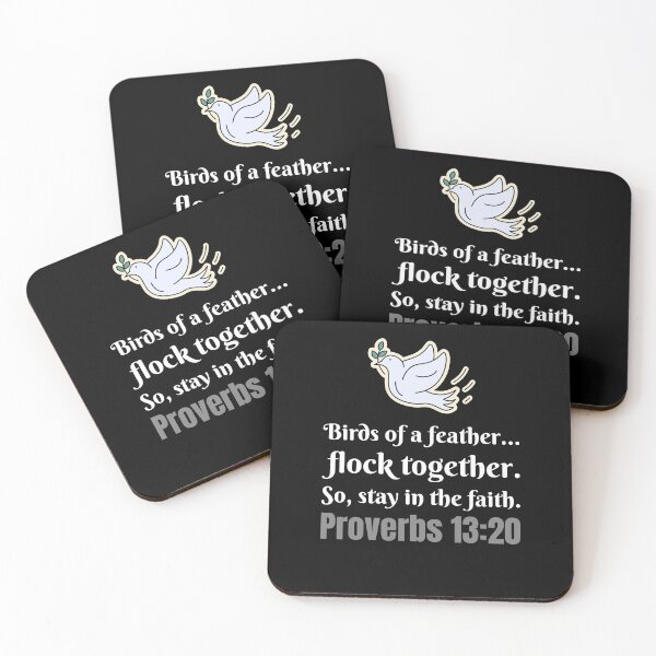 Item preview, Birds of a Feather Flock Together – Christian Dove Design | Proverbs 13:20 designed and sold by kjson1.