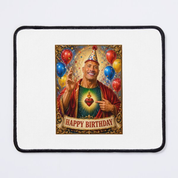 Item preview, Dwayne johnson the rock birthday saint celebrity funny meme holy prank weird designed and sold by CheeseBlueprint.