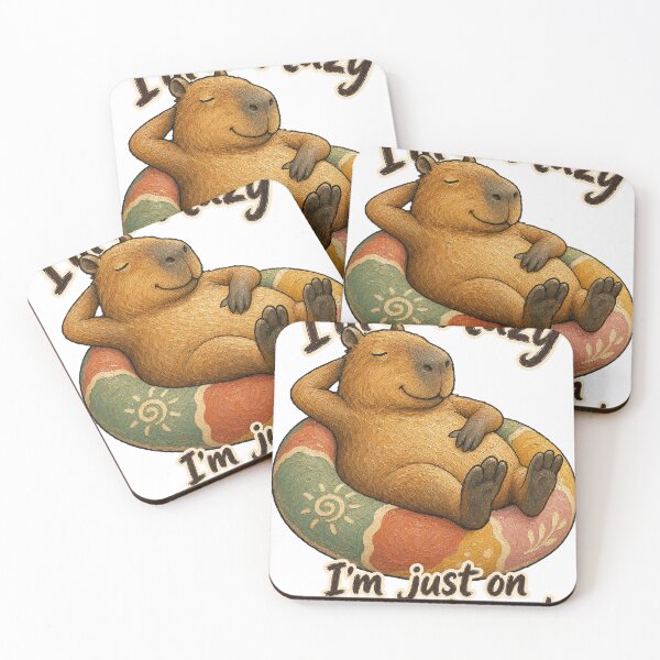 Item preview, Chill Capybara Energy Saving Mode Funny T-Shirt Design designed and sold by KIDEnia.