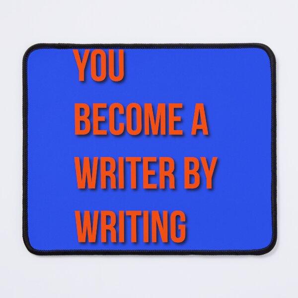 Item preview, You Become a Writer by Writing Orange Typography Quote designed and sold by Creations by lyne.