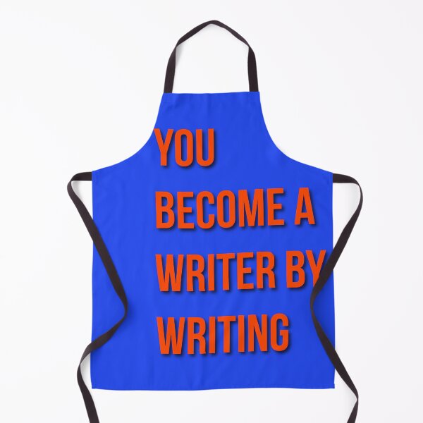 Item preview, You Become a Writer by Writing Orange Typography Quote designed and sold by Creations by lyne.