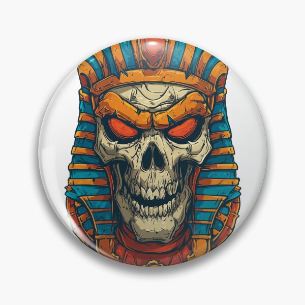 Item preview, Pharaoh skull head illustration designed and sold by robyeyedropy.