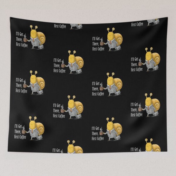 Item preview, Snail with Coffee | Slow Progress Gift designed and sold by FMproject.