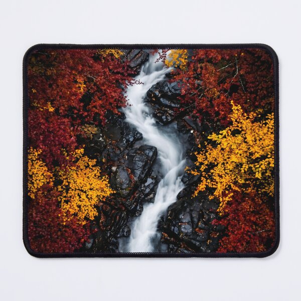 Item preview, Autumn River Forest Fractals Photography designed and sold by conohitoAI-ArtGallery.