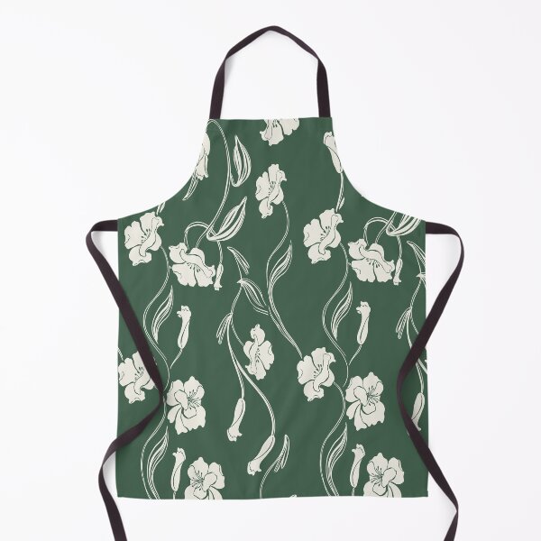 Item preview, Forest Green Minimalist Floral Vine Pattern designed and sold by Aniko Tulipan.