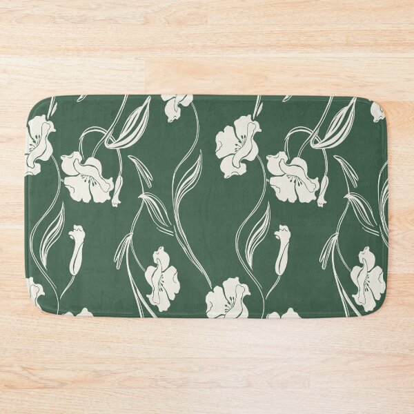 Item preview, Forest Green Minimalist Floral Vine Pattern designed and sold by Aniko Tulipan.