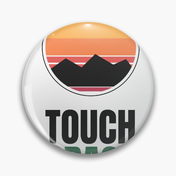 Item preview, Touch Grass - Retro Sun Badge designed and sold by besiwashere.
