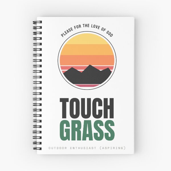 Item preview, Touch Grass - Retro Sun Badge designed and sold by besiwashere.