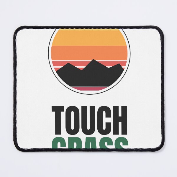 Item preview, Touch Grass - Retro Sun Badge designed and sold by besiwashere.