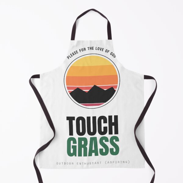 Item preview, Touch Grass - Retro Sun Badge designed and sold by besiwashere.