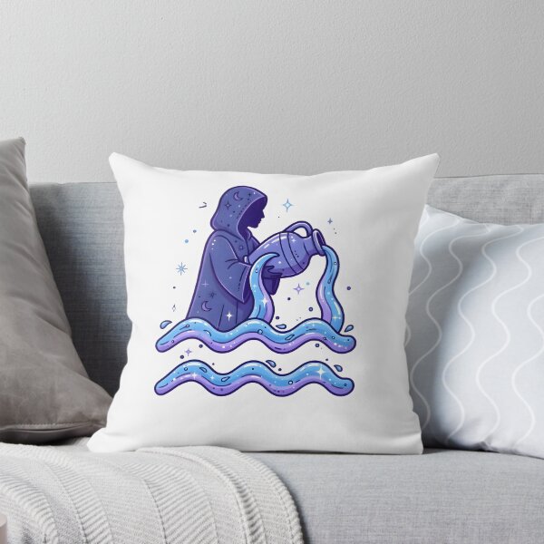 Item preview, Aquarius Water Bearer Modern Illustration designed and sold by Zodiac Celestial Art.