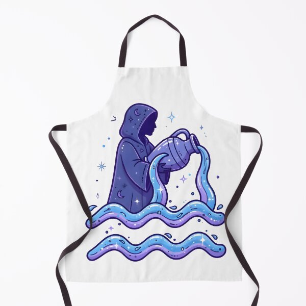 Item preview, Aquarius Water Bearer Modern Illustration designed and sold by Zodiac Celestial Art.