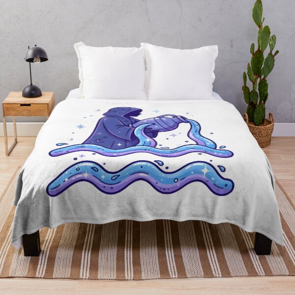 Item preview, Aquarius Water Bearer Modern Illustration designed and sold by Zodiac Celestial Art.