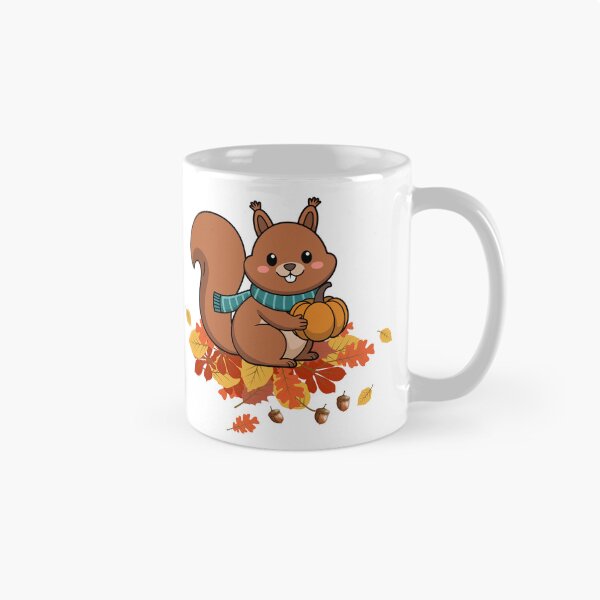 Item preview, Cute Squirrel with Pumpkin – Whimsical Autumn Fall Illustration designed and sold by BigDigital.