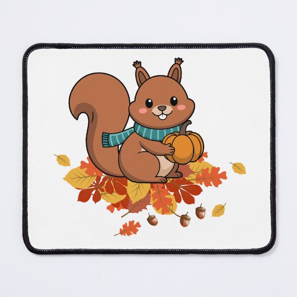 Item preview, Cute Squirrel with Pumpkin – Whimsical Autumn Fall Illustration designed and sold by BigDigital.