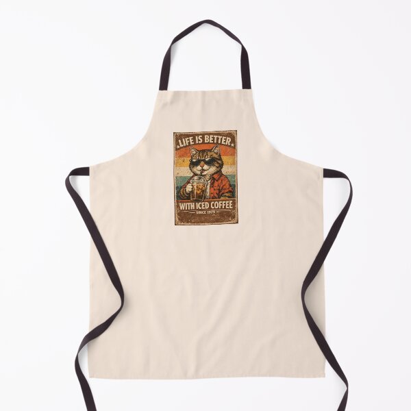 Item preview, Vintage Iced Coffee Cat Metal Sign Life Is Better With Coffee Art designed and sold by CreativeArtistL.
