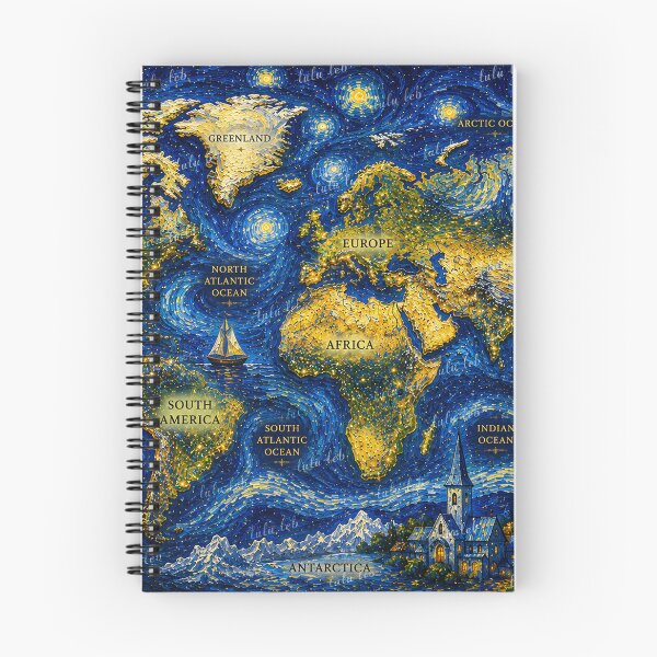 Item preview, Starry World Map – A World in Motion designed and sold by LuluLeb.