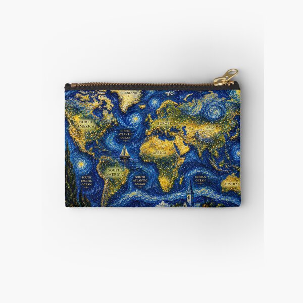 Item preview, Starry World Map – A World in Motion designed and sold by LuluLeb.