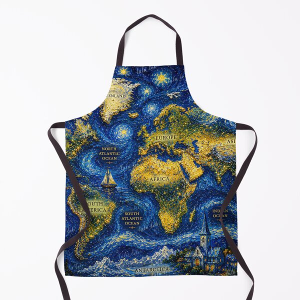 Item preview, Starry World Map – A World in Motion designed and sold by LuluLeb.