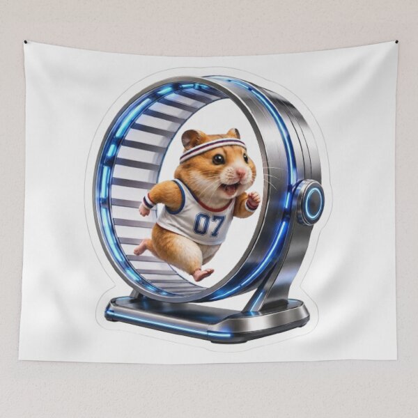 Item preview, Hamster Running in High-Tech Wheel designed and sold by Snurly.