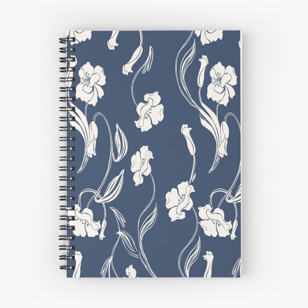 Item preview, Navy Blue Minimalist Floral Vine Pattern designed and sold by Aniko Tulipan.