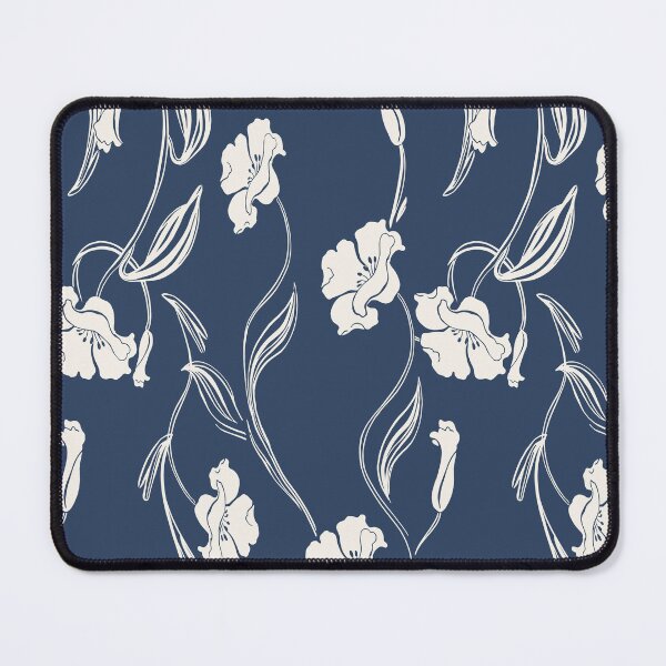 Item preview, Navy Blue Minimalist Floral Vine Pattern designed and sold by Aniko Tulipan.