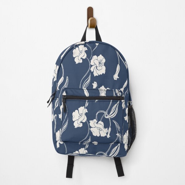 Item preview, Navy Blue Minimalist Floral Vine Pattern designed and sold by Aniko Tulipan.