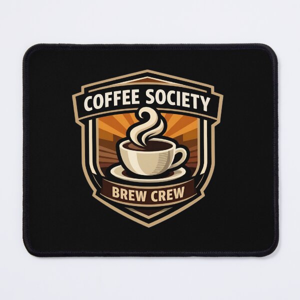 Item preview, Coffee Society Brew Crew Vintage Shield Emblem Sticker  designed and sold by FestivityFinds.