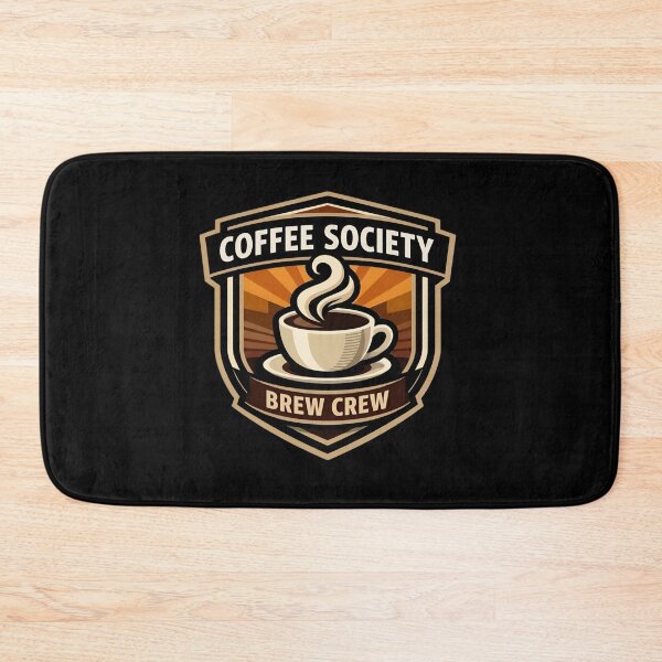 Item preview, Coffee Society Brew Crew Vintage Shield Emblem Sticker  designed and sold by FestivityFinds.