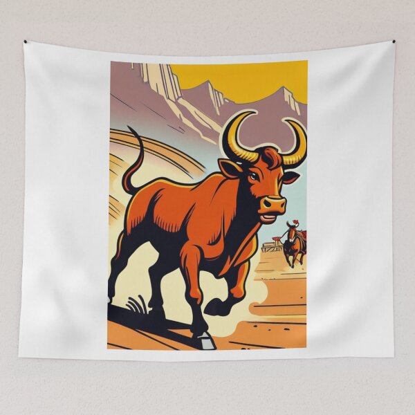 Item preview, Art - Iconic Rodeo Animal, Vintage Graphic Style Scene designed and sold by World-Pets.