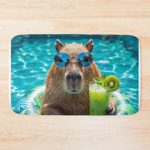 Item preview, Capybara’s Tropical Poolside Escape designed and sold by JenniferMoren.