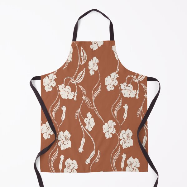 Item preview, Terracotta Minimalist Floral Vine Pattern designed and sold by Aniko Tulipan.