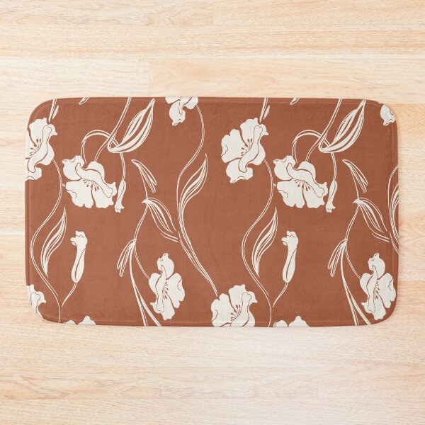 Item preview, Terracotta Minimalist Floral Vine Pattern designed and sold by Aniko Tulipan.