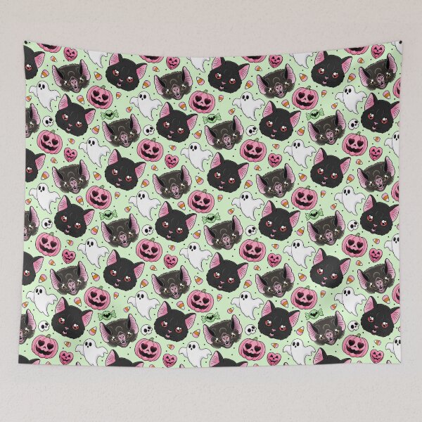 Item preview, Feline Spooky - Green designed and sold by Catty Crafts.