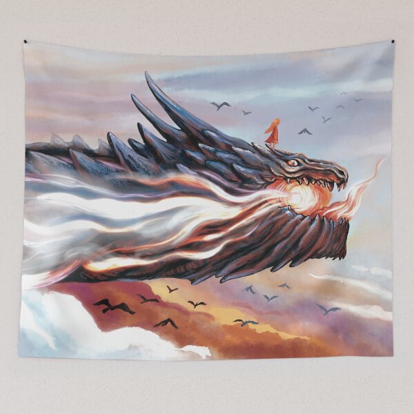 Item preview, Balerion the Black Dread – Dark Fantasy Dragon designed and sold by DanuskaArt.