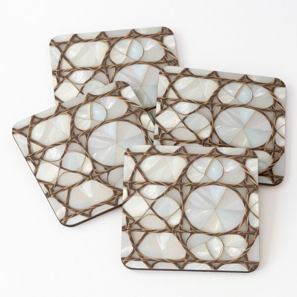 Item preview, Mother of Pearl Inlay Woven Lattice Mosaic Pattern designed and sold by LYAN-STORE.