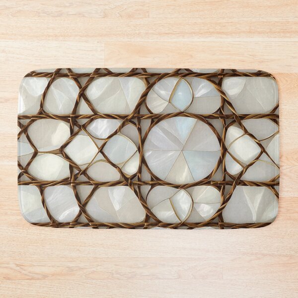 Item preview, Mother of Pearl Inlay Woven Lattice Mosaic Pattern designed and sold by LYAN-STORE.